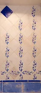 Bakgrunnsflis, Farge hvit, Stil håndlaget, Keramikk, 20x20 cm, Overflate matt